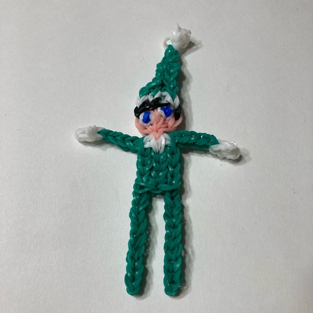 Rainbow Loom Christmas Elf Charm